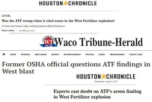 West Fertilizer ATF Headlines